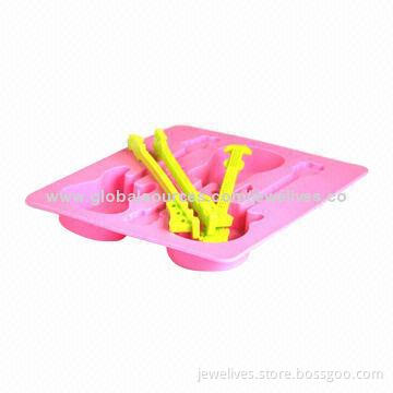 Guitar-shaped Silicone Ice Tray, Available in Various Colors and Designs
